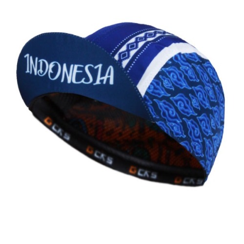 Topi Sepeda  CKS Batik  Indonesia Series Blue White 