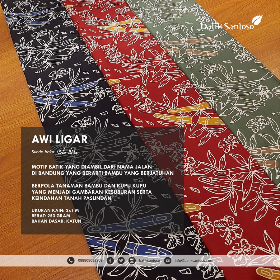 Awi Ligar Kain Batik Cap Batik Santoso