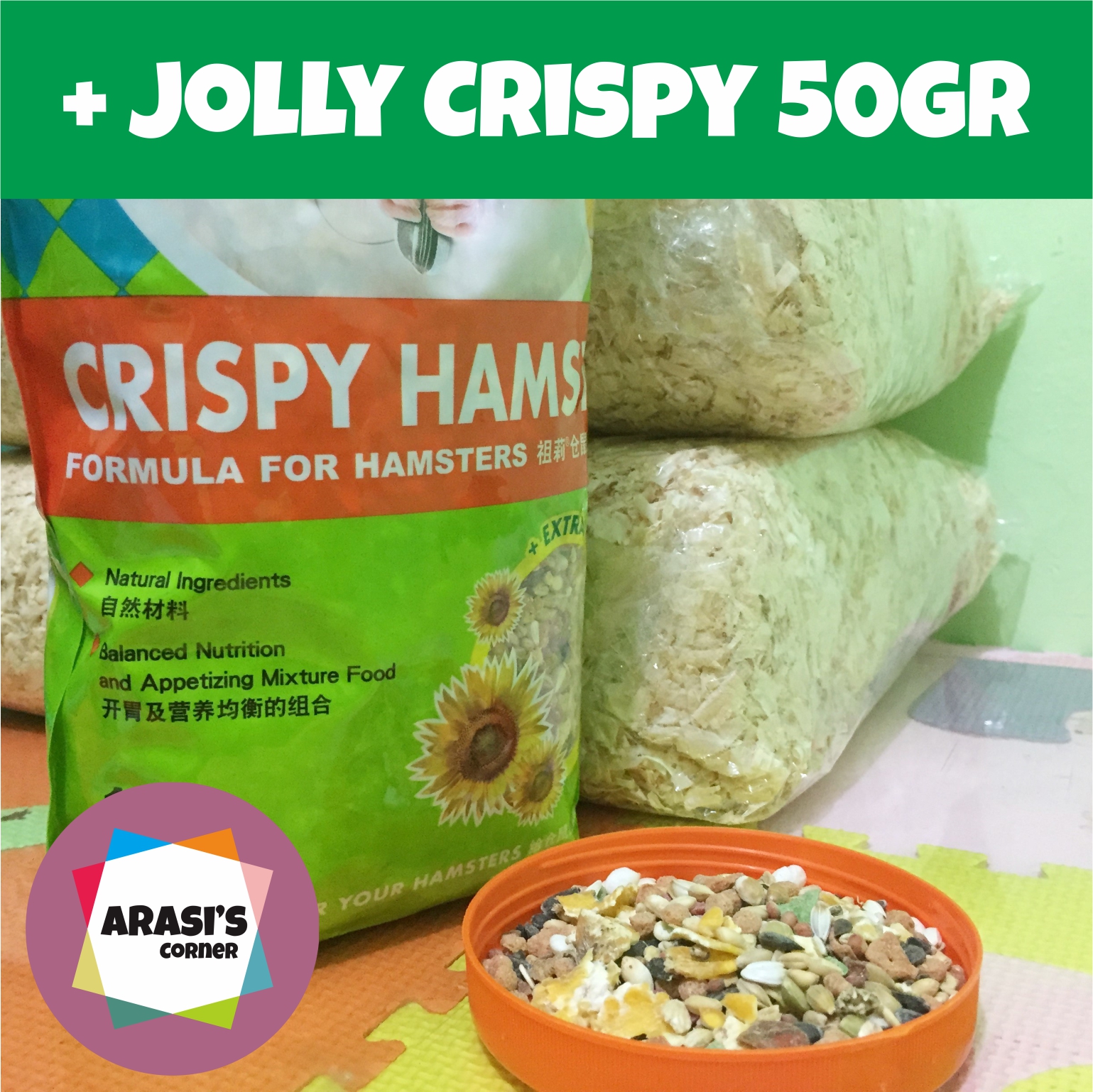 makanan hamster premium mix jolly crispy gr